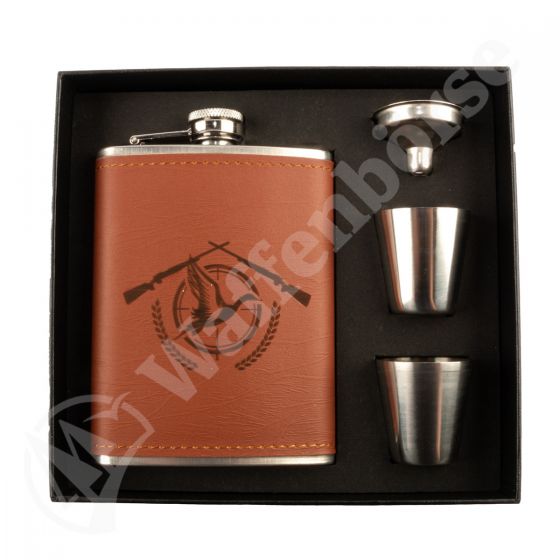 STARWINGS Flachmann Ente Set mit Trichter und 2 Becher